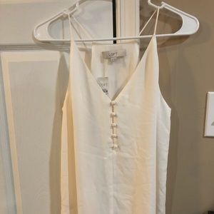 Loft covered button strappy cami.